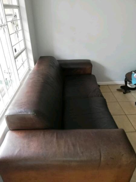 Beautiful 3 seater genuine leather couch