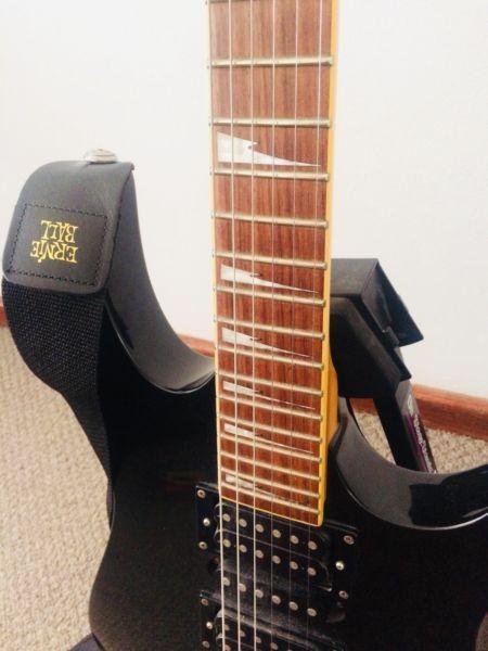 Classic Black Ibanez Gio Electric Guitar and Vox Valvetronix AD50VT (50watt) Guitar Amp