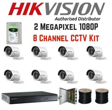 FREE INSTALLATION… 8 CH PROVISION ISR OR HIKVISION COMPLETE HD CCTV SYSTEM FOR R7 999