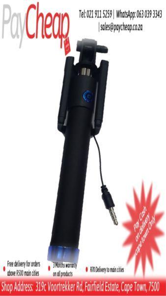 Selfie Stick Foldable Smart Shooting Aid Black/Blue