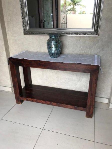 HALL TABLE / SERVER. SOLID WOOD TOP TO BOTTOM. 1200mm (l) x 850mm (h) x 420mm (d)