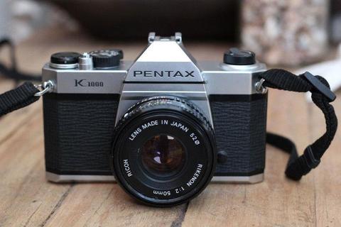 Pentax K1000 Vintage Film Camera with Rikenon 50mm f/2 lens