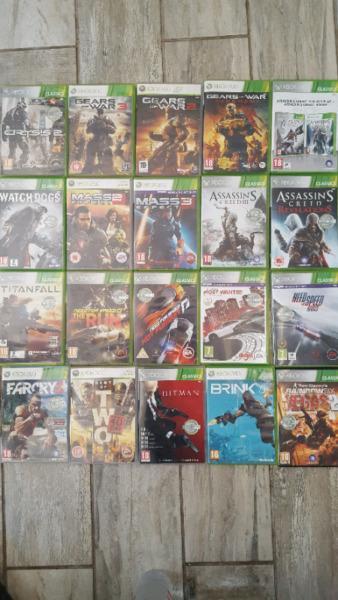 Xbox 360 games for sale 20 for R2000