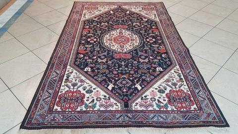 Persian Abadeh Carpet 246cm x 150cm Hand Knotted