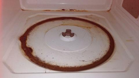 Rusted microwave