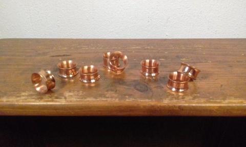 8 Copper Napkin Rings