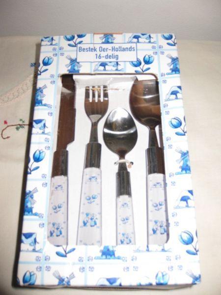 Cutlery set - 16 piece - Delft blue