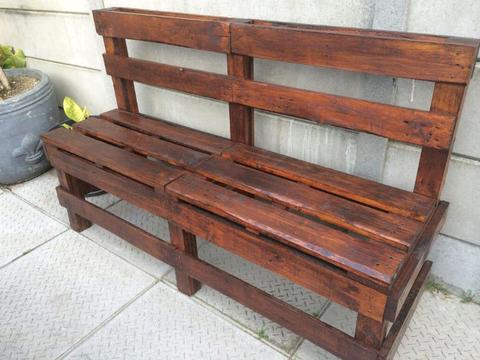 vanished 3 seater wooden bench