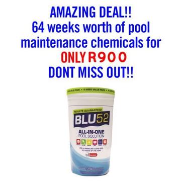 Blu52 All In One Pool Maintenance - 64 weeks worth