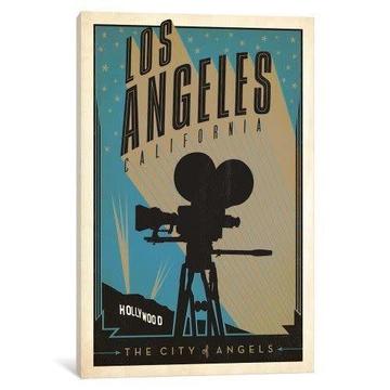 iCanvas ART Los Angeles, California (Hollywood Sign) Canvas Print (21x30cm)