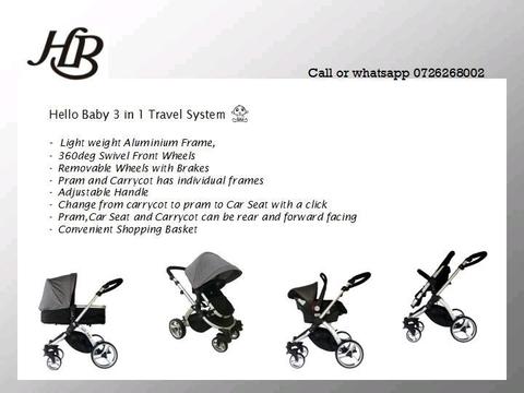 HELLO BABY 3in1 travel system for sale
