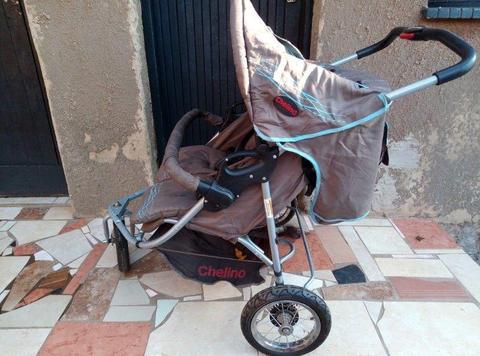 Chelino 3 wheel twin stroller