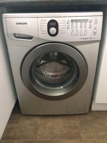 Washing Machine SAMSUNG 7 kg Eco Bubble Silver Front Loader - Selling due to relocation