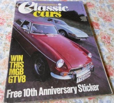 THOROUGHBRED & CLASSIC CARS MAGAZINE OCTOBER 1983 ( car magazines , ferrari daytona , mgb gt )