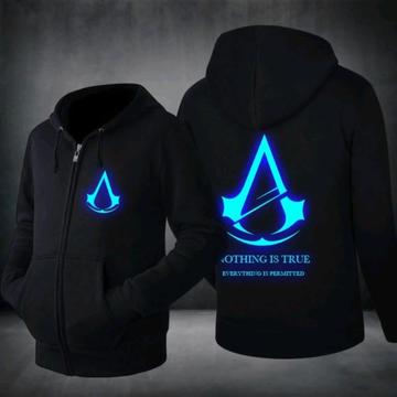 New Assassian Creed Blue Glow in the dark hoodie