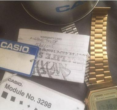 Gold Casio Watch Used