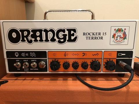 Orange Rocker 15 Terror, Orange PPC112 Cabinet w/ Celestion V30 and Pedals