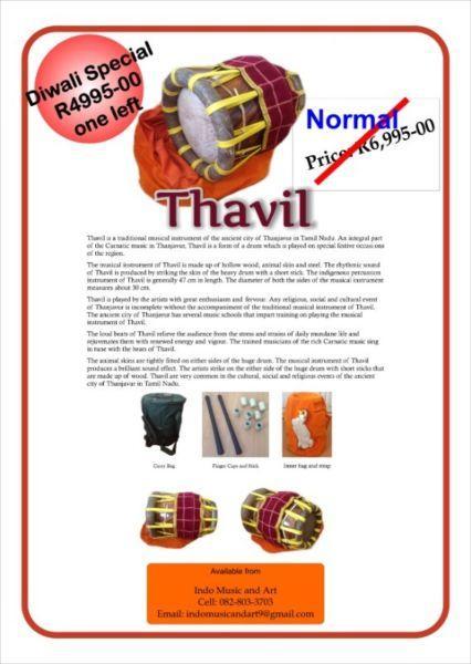 Musical Instrument - Thavil Indian Percussion Drum