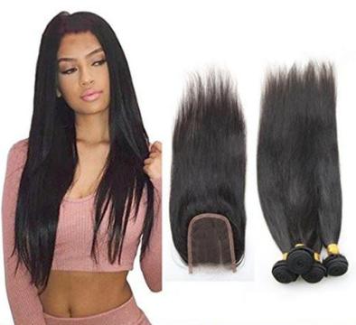 Grade 9A Peruvian hair lace closure straight 10 inch