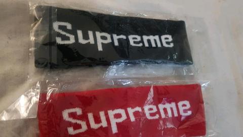 New Available Supreme Red and black sweat head bands