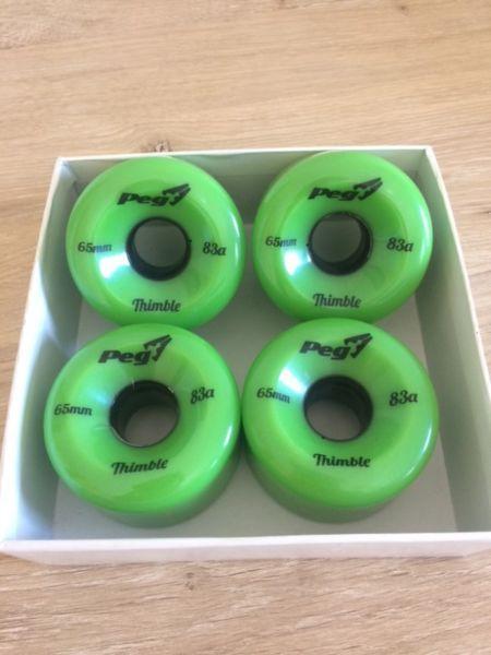 Thimble 65mm 83a peg longboard wheels