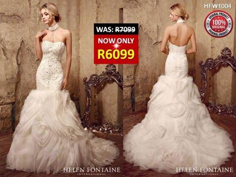 USA designer, Helen Fontaine International Wedding Gowns - R1000 Discount