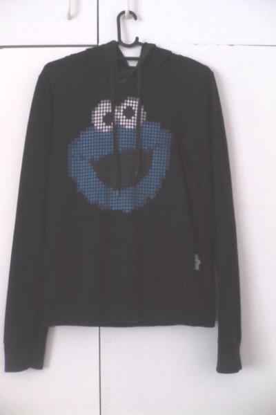 Black Cookie Monster Hoodie Size Extra Small