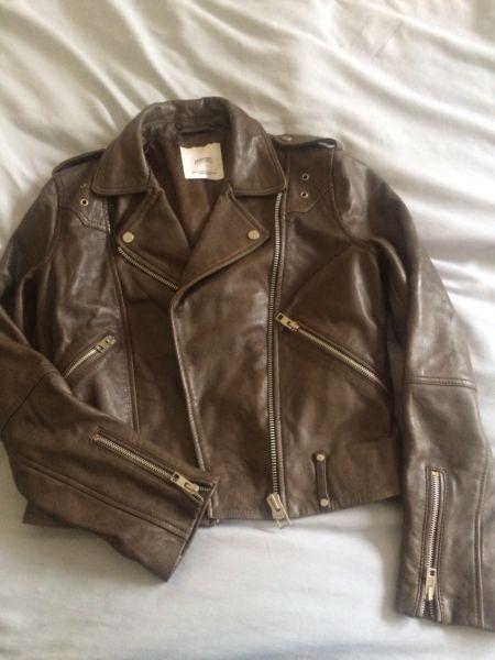 Genuine Leather Jacket - Mango