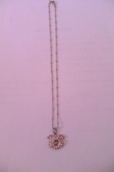 Necklace With Pig Charm ( pinky colour)
