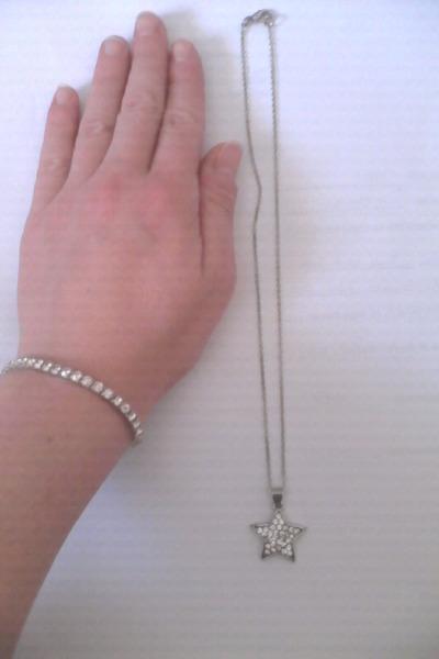 Star Necklace With Diamante Bangle Set R50 For BOTH!