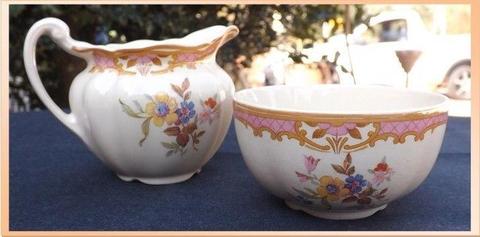 VINTAGE MILK + SUGAR BOWL - JOHNSON BROS ENGLAND - P3628/2