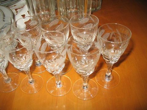 Brandy goblets. Perfect cut glass. Never used. Wedding gift