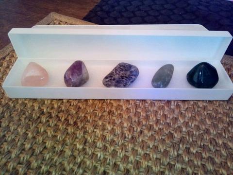 Gemstones in gift box