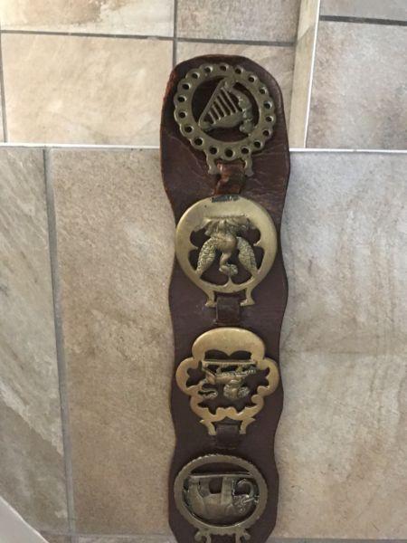 Antique leather belt