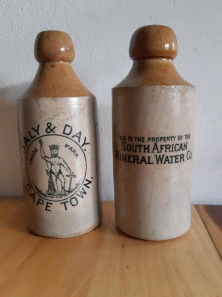 Antique ginger beer & mineral water bottles