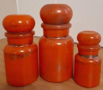 Antique orange glassware