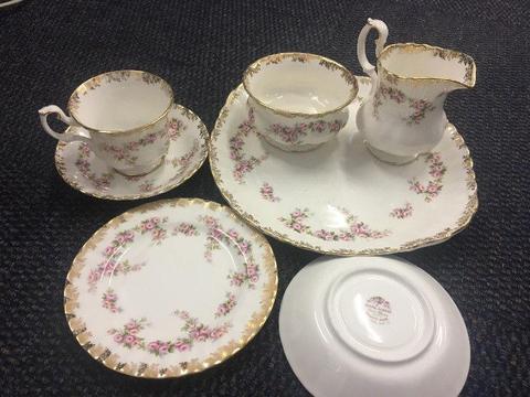 Royal Albert Dimitri Rose Tea/Cake set