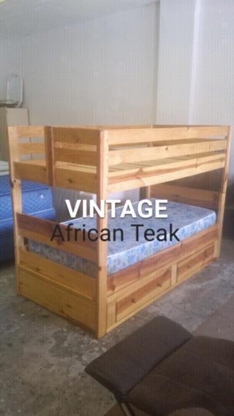 ✔ VINTAGE Bunk Bed in African Teak (Kiaat)