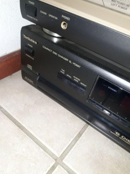 Technics 5 cd rotary cd player and tuner