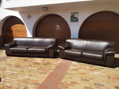 Coricraft Leather Couches x Set of 2 and 3 Seater Bobbie Sofas PRICE Neg Call Bobby 0764669788