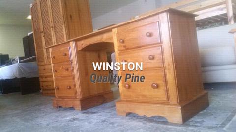 ✔ WINSTON Excecutive Writers Desk in Pine