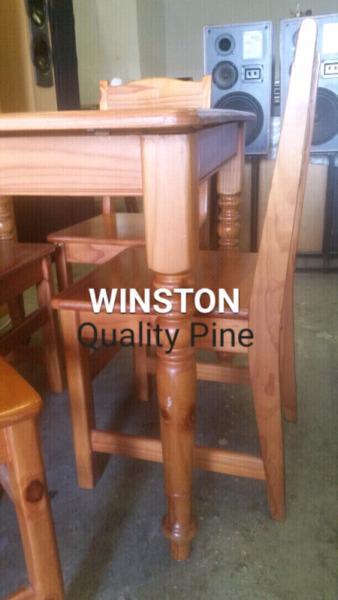 ✔ WINSTON 5 Piece Dinette in Solid Pine