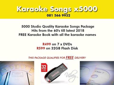 Karaoke songs x5000. (Free delivery)
