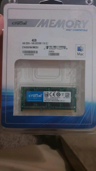 4GB DDR3 SODIMM 1066 RAM