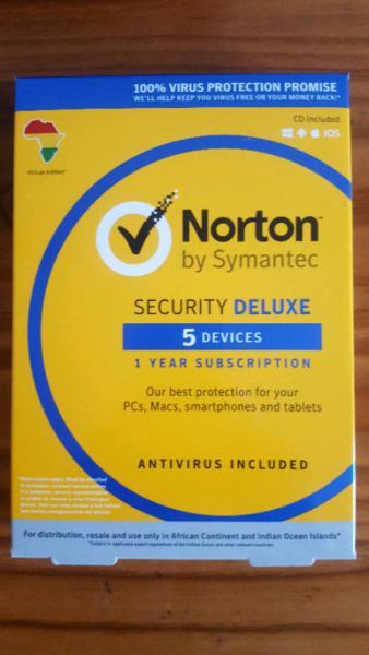 Norton security deluxe (5 devices - 1 year subscription)