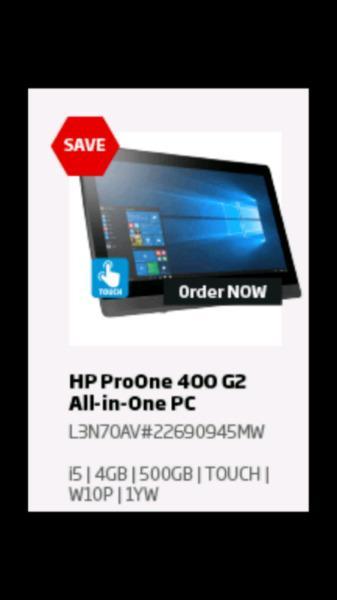 Hp Pro0ne 400 G2 core i5 all in 1 PC