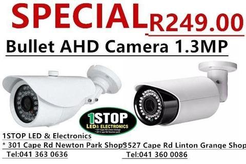 1.3MP 720P Bullet AHD Camera ON Special NOW R249.00