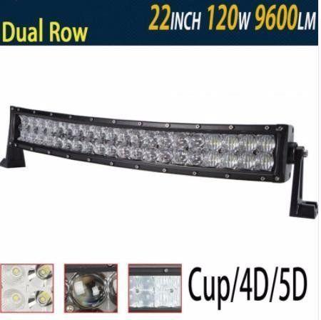 120W Curved LED Light Bar 5D 4D Reflect Light Cup 22inch