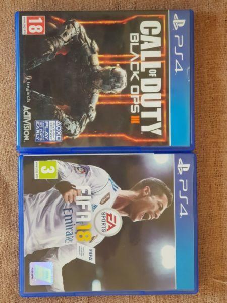 Fifa 18 and Call of Duty Black Ops 3