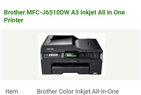 Brother mFc j6510 Dw all in one printer